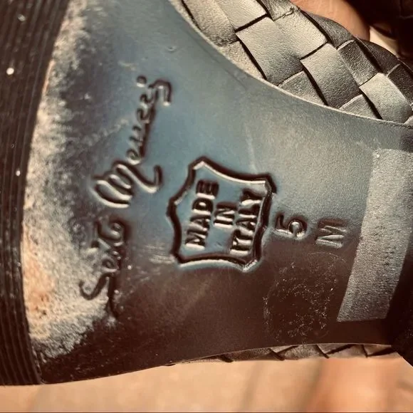 Sesto Meucci Italian loafers basket weave sz 5 - Picture 7 of 9